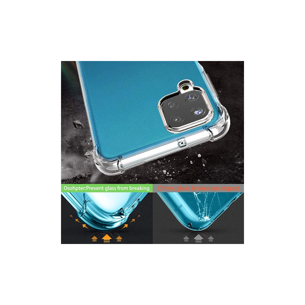 SM Galaxy A12 - M12 Anti-Drop Shockproof Darbe Emici Silikon Kılıf