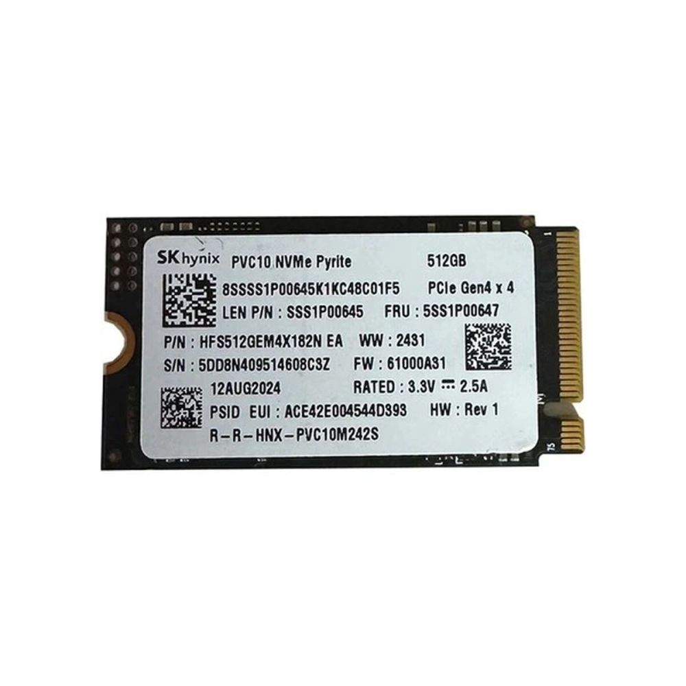 SK Hynix PVC10 2242 512GB M2 NVME GEN4 5100/2200MB/s SSD (Kutusuz)