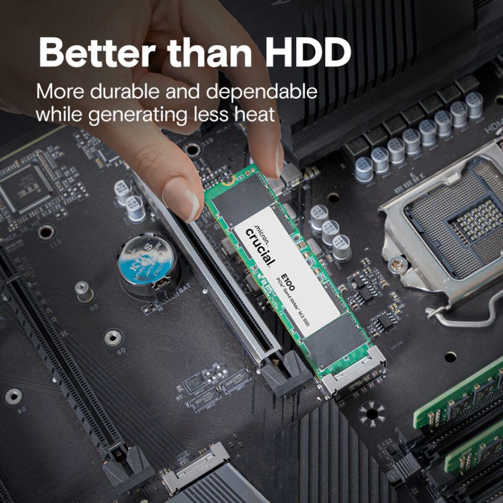 CRUCIAL CT1000E100SSD8, E100, 1TB, 5000/4500, Gen4, NVME PCIe M.2 2280