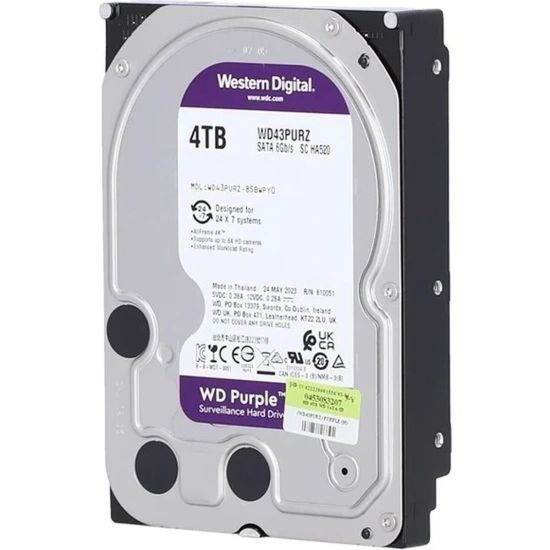WD 3.5 PURPLE 4TB 5400RPM 256MB SATA3 Güvenlik HDD WD43PURZ (7/24) Wd 