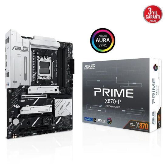 ASUS PRIME X870-P, 4xDDR5, 4xM.2, HDMI, DP, Type-C, AM5 Soket GAMING A