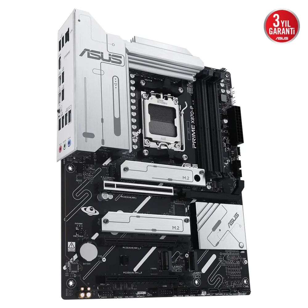 ASUS PRIME X870-P, 4xDDR5, 4xM.2, HDMI, DP, Type-C, AM5 Soket GAMING A