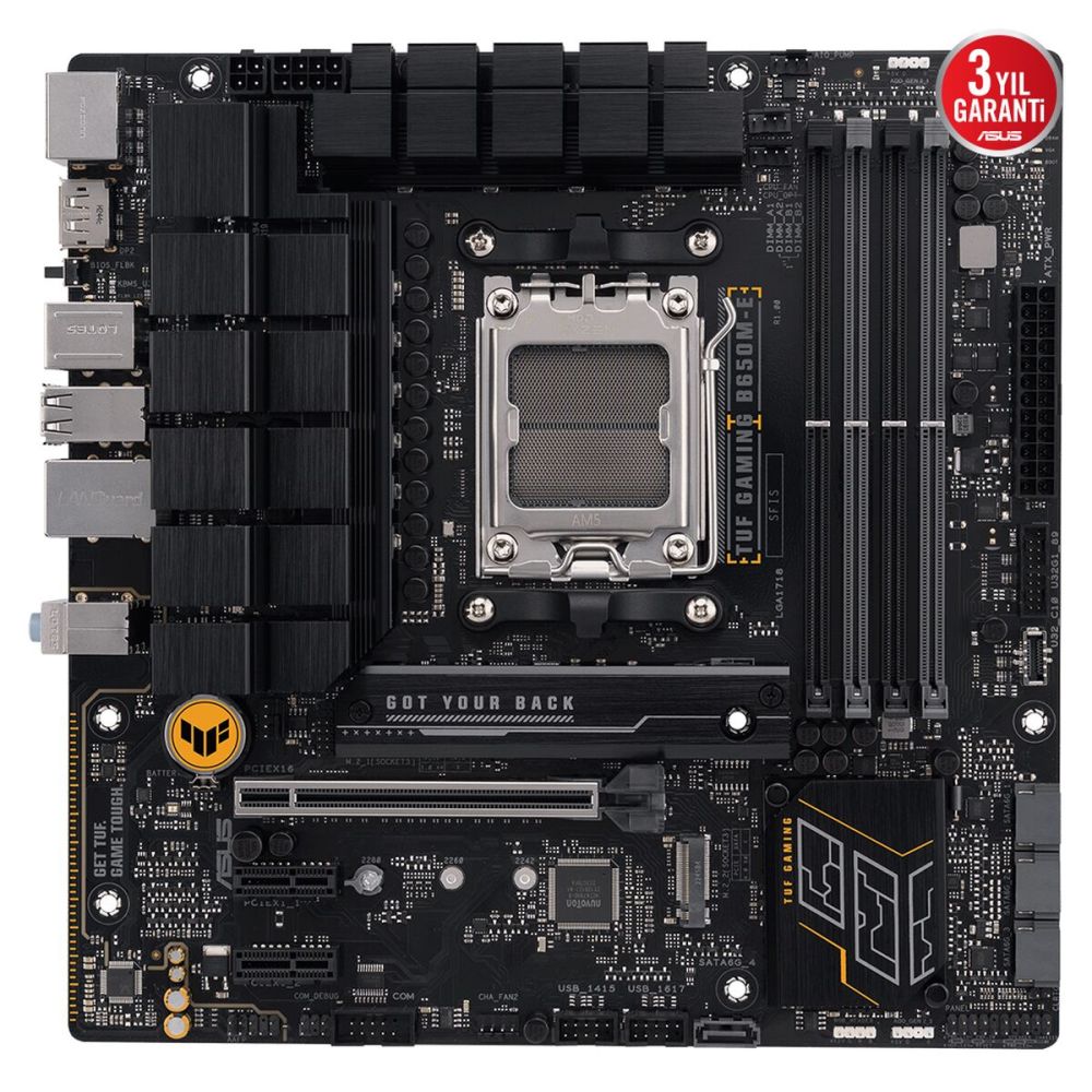 ASUS TUF GAMING B650M-E, 4xDDR5, 2x M.2, HDMI, 2xDP, Type-C, AM5 Soket