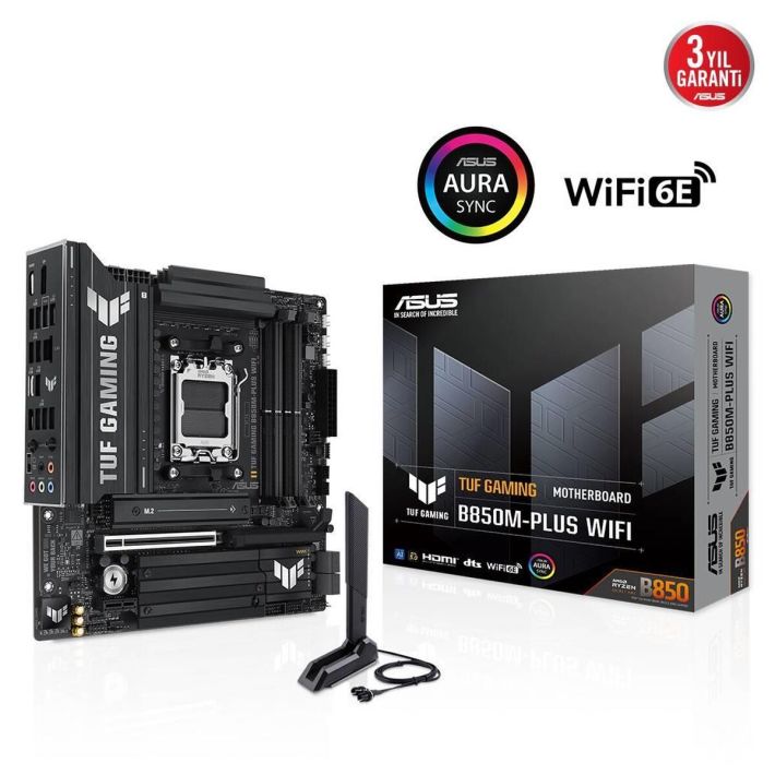 ASUS TUF GAMING B850M-PLUS WIFI, 4xDDR5, 3x M.2, HDMI, DP, Type-C, Wi-
