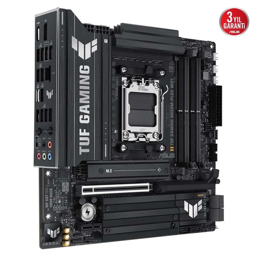 ASUS TUF GAMING B850M-PLUS WIFI, 4xDDR5, 3x M.2, HDMI, DP, Type-C, Wi-