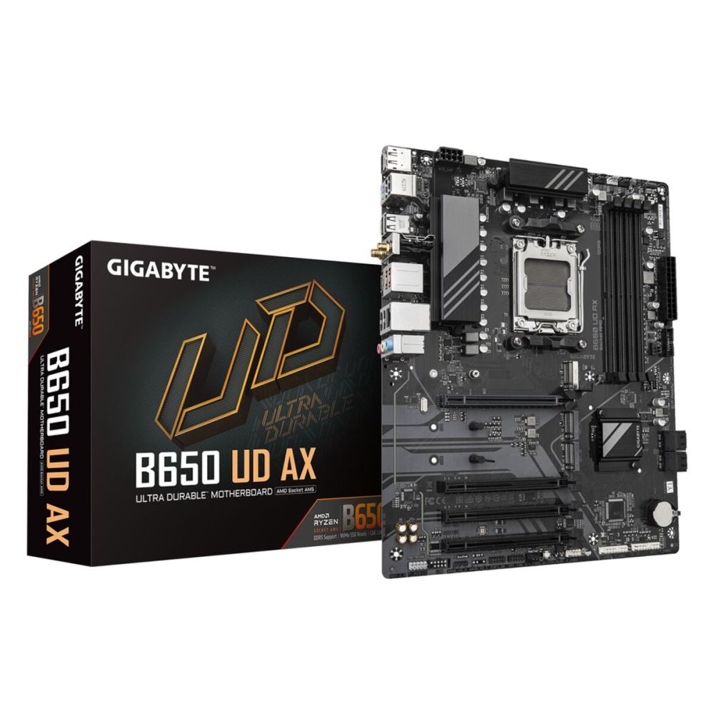 GIGABYTE B650 UD AX, 4xDDR5, 3xM.2, DP, HDMI, Type-C, Wi-Fi 6E, Blueto