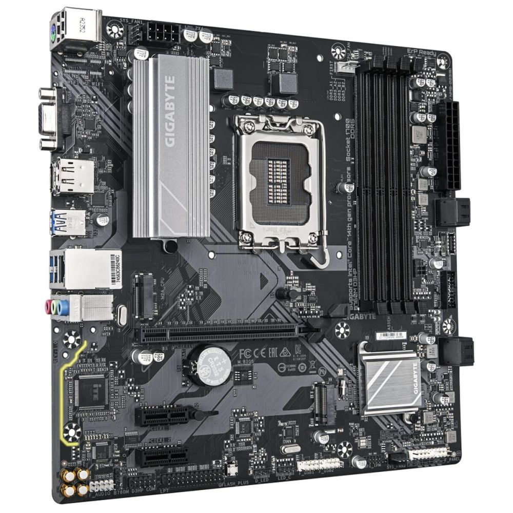 GIGABYTE B760M D3HP DDR5, 4xDDR5, 2xM.2, DP, HDMI, VGA, 12-13.14.Nesil