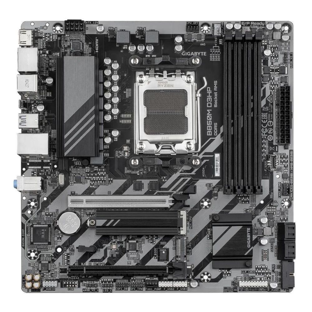 GIGABYTE B850M D3HP, 4xDDR5, 2xM.2, 2xDP, HDMI, Type-C, AM5 Soket GAMI