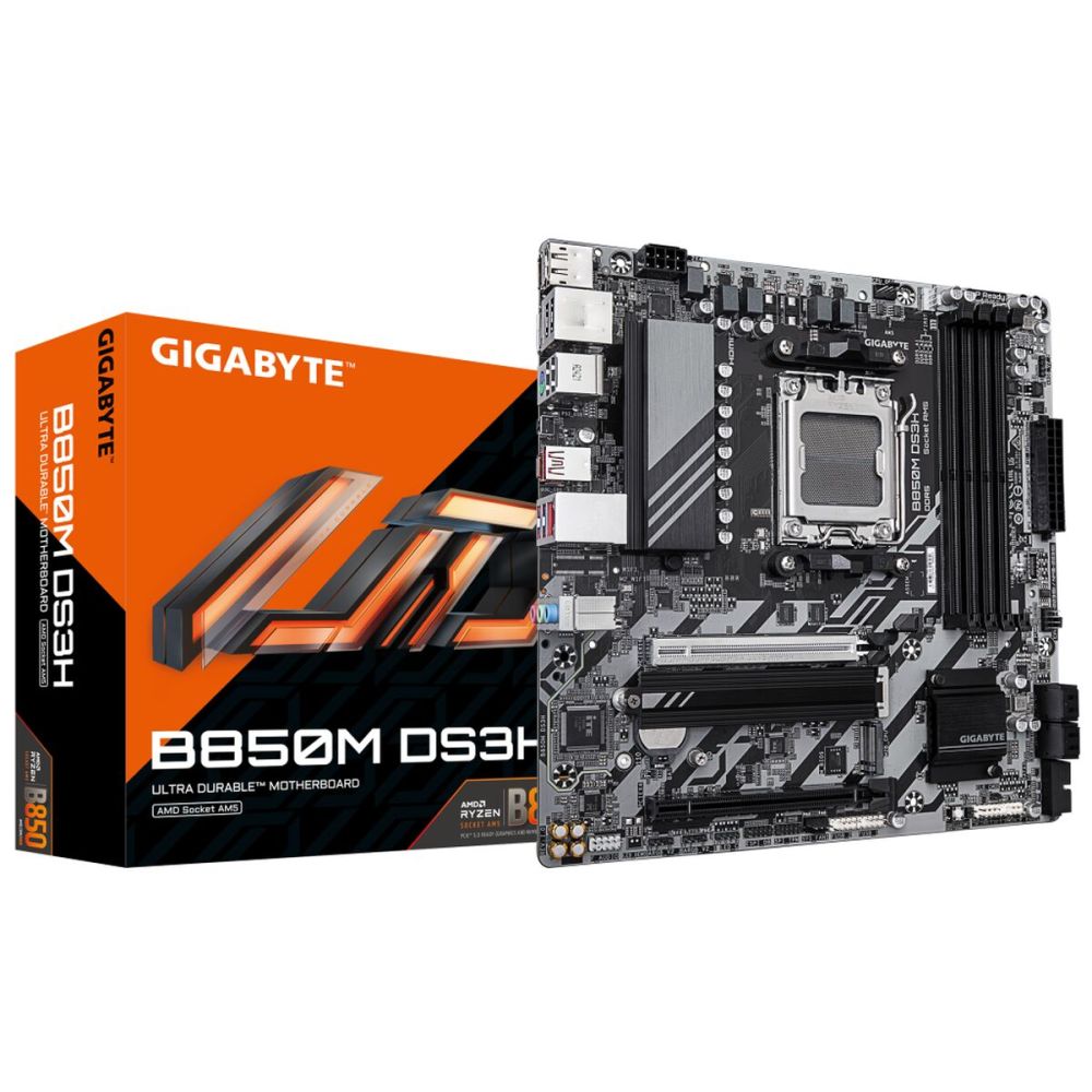 GIGABYTE B850M DS3H, 4xDDR5, 2xM.2, 2xDP, HDMI, Type-C, AM5 Soket GAMI
