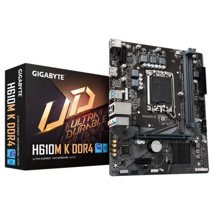 GIGABYTE H610M K DDR4, 2xDDR4, M.2, HDMI, 12-13.14.Nesil, LGA1700 Soke