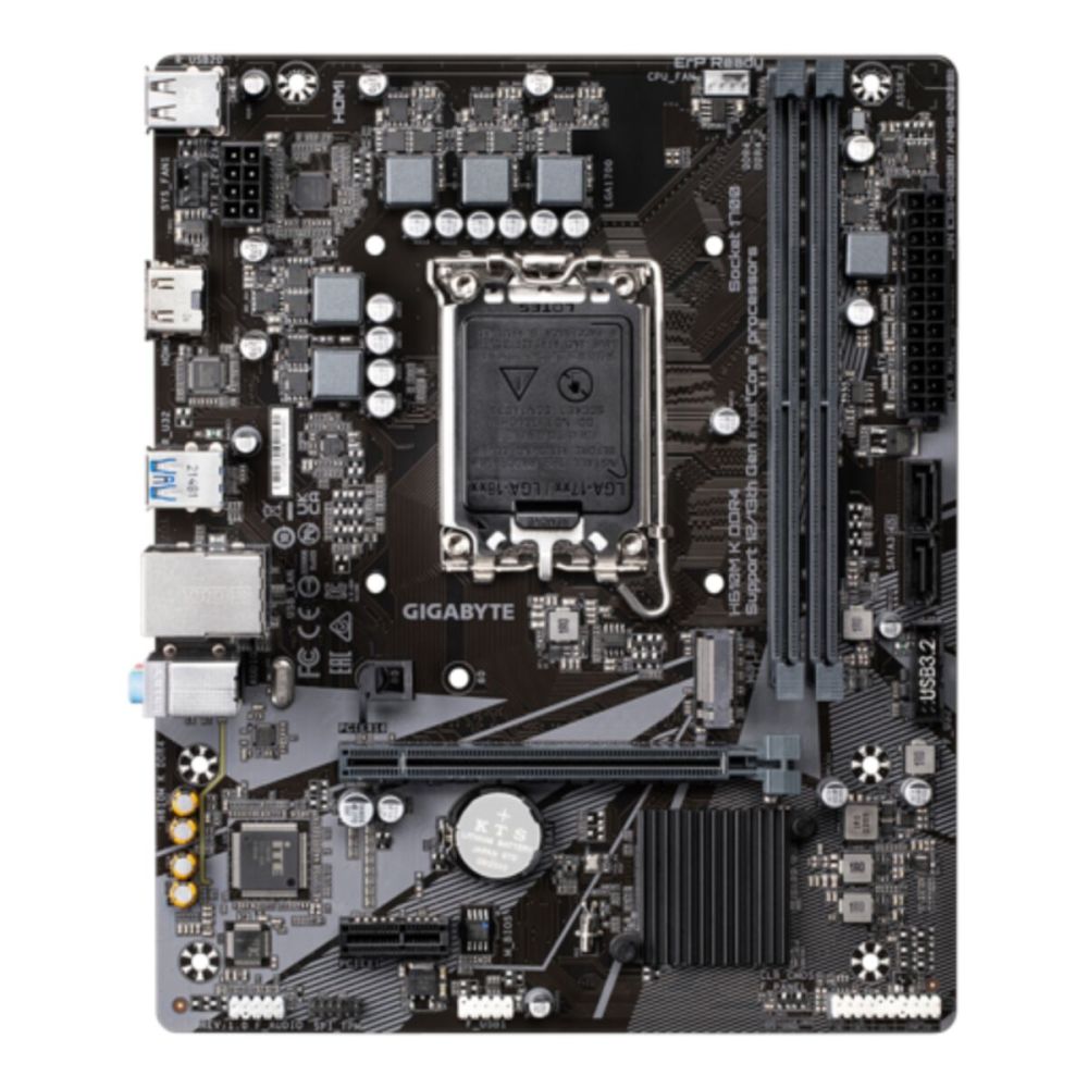 GIGABYTE H610M K DDR4, 2xDDR4, M.2, HDMI, 12-13.14.Nesil, LGA1700 Soke