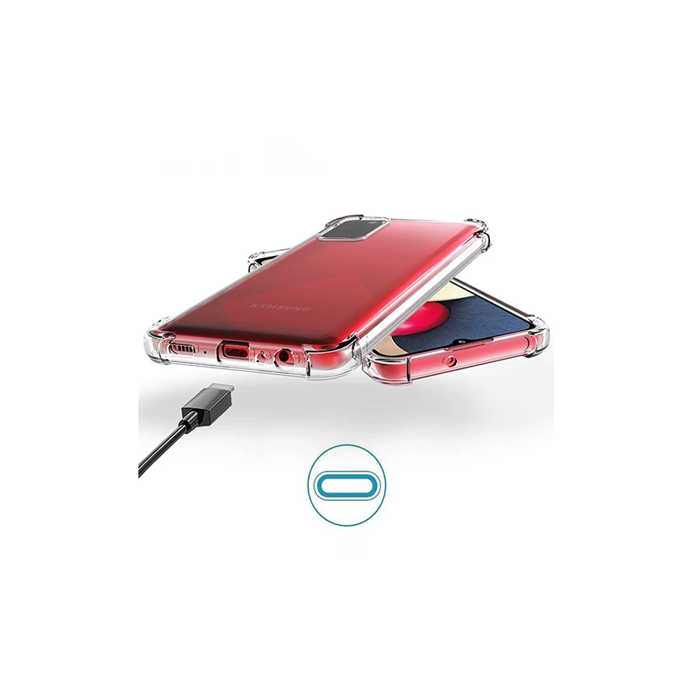 SM Galaxy A02S - M02S Anti-Drop Shockproof Darbe Emici Silikon Kılıf
