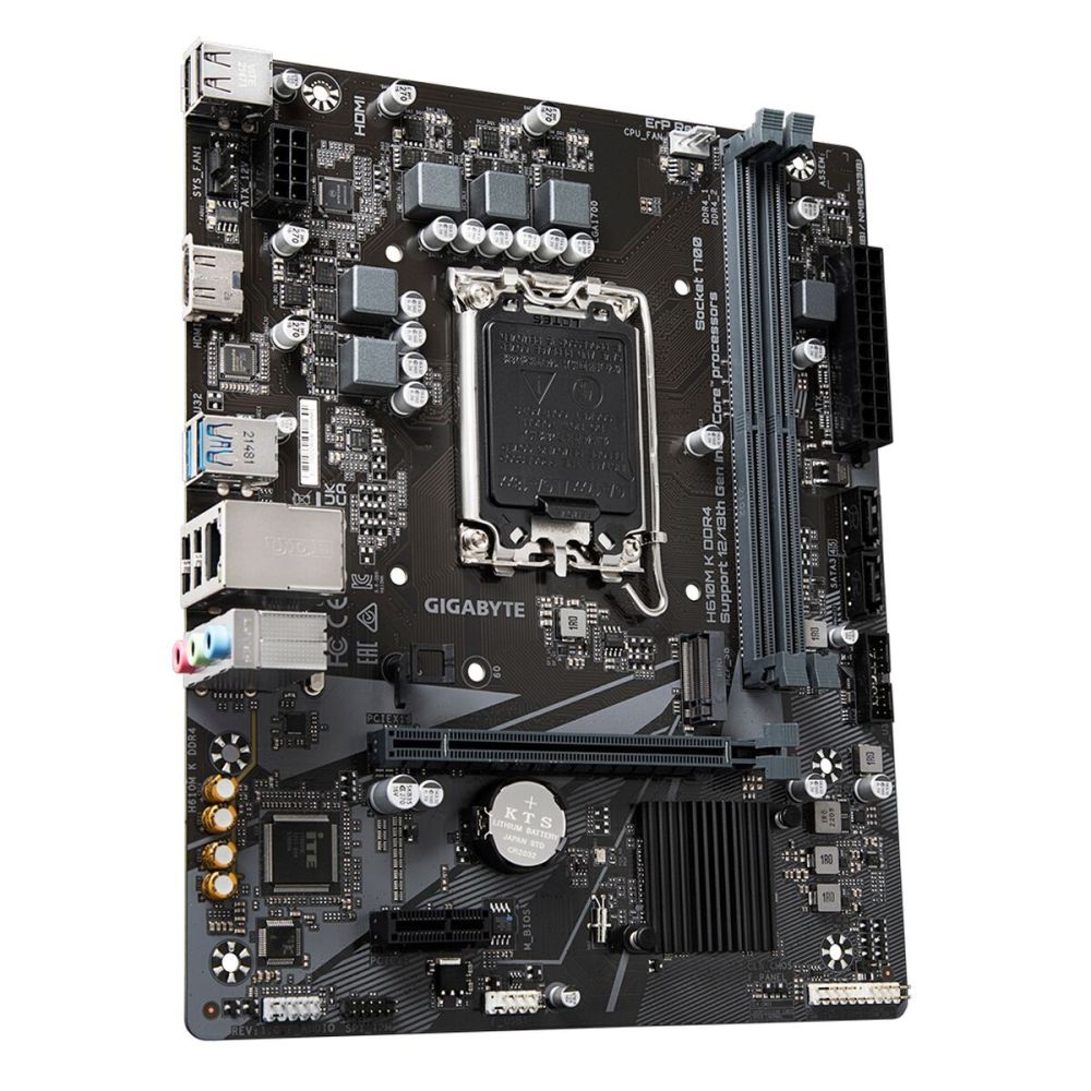 GIGABYTE H610M K DDR4, 2xDDR4, M.2, HDMI, 12-13.14.Nesil, LGA1700 Soke