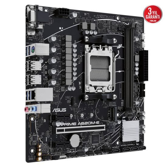 ASUS PRIME A620M-E-CSM, 2xDDR5, 1x M.2, D-SUB, DP, HDMI, AM5 Soket Ana