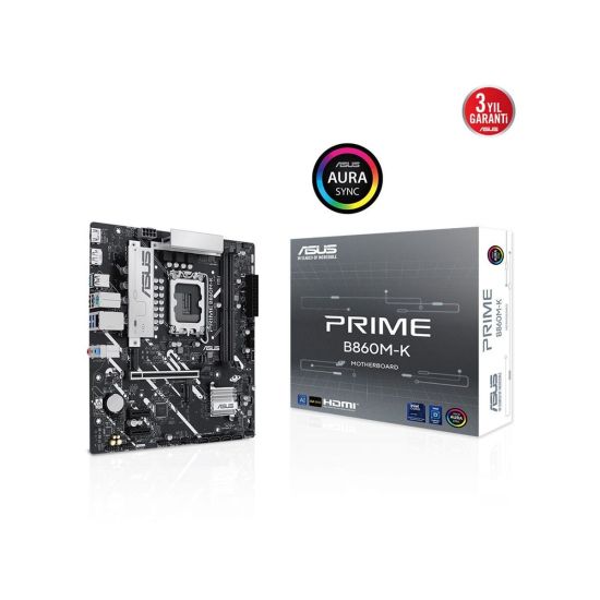ASUS PRIME B860M-K, 8800MHz, 2xDDR5 2xM.2, HDMI, DP, Intel Core Ultra 