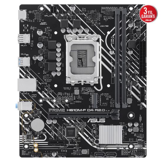 ASUS PRIME H610M-F D4 R2.0, 2xDDR4, M.2, HDMI, 12-13.14.Nesil, LGA1700