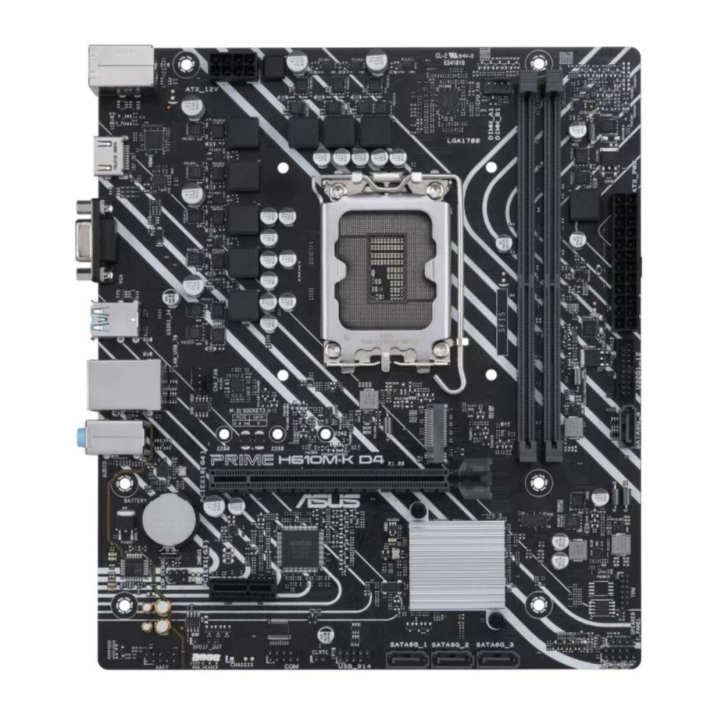 ASUS PRIME H610M-K D4 ARGB, 2xDDR4, M.2, HDMI, 12-13.14.Nesil, LGA1700