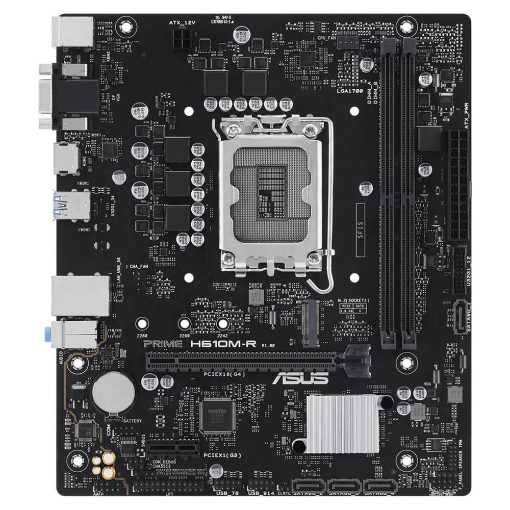 ASUS PRIME H610M-R-SI, 2xDDR5, M.2, D-SUB, DP, HDMI, 12-13.14.Nesil, L