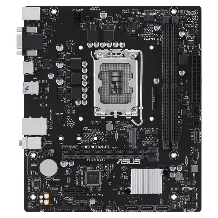 ASUS PRIME H610M-R-SI, 2xDDR5, M.2, D-SUB, DP, HDMI, 12-13.14.Nesil, L