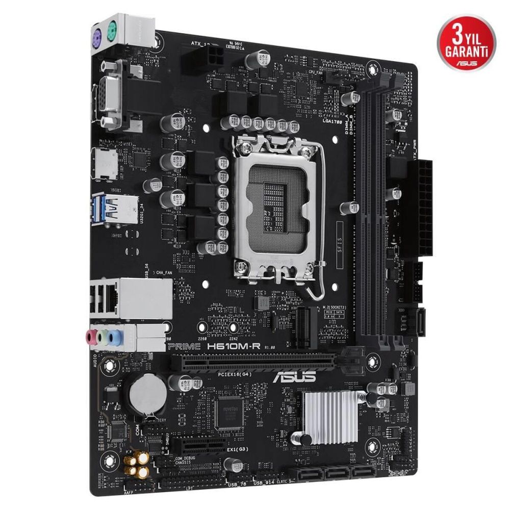 ASUS PRIME H610M-R-SI, 2xDDR5, M.2, D-SUB, DP, HDMI, 12-13.14.Nesil, L