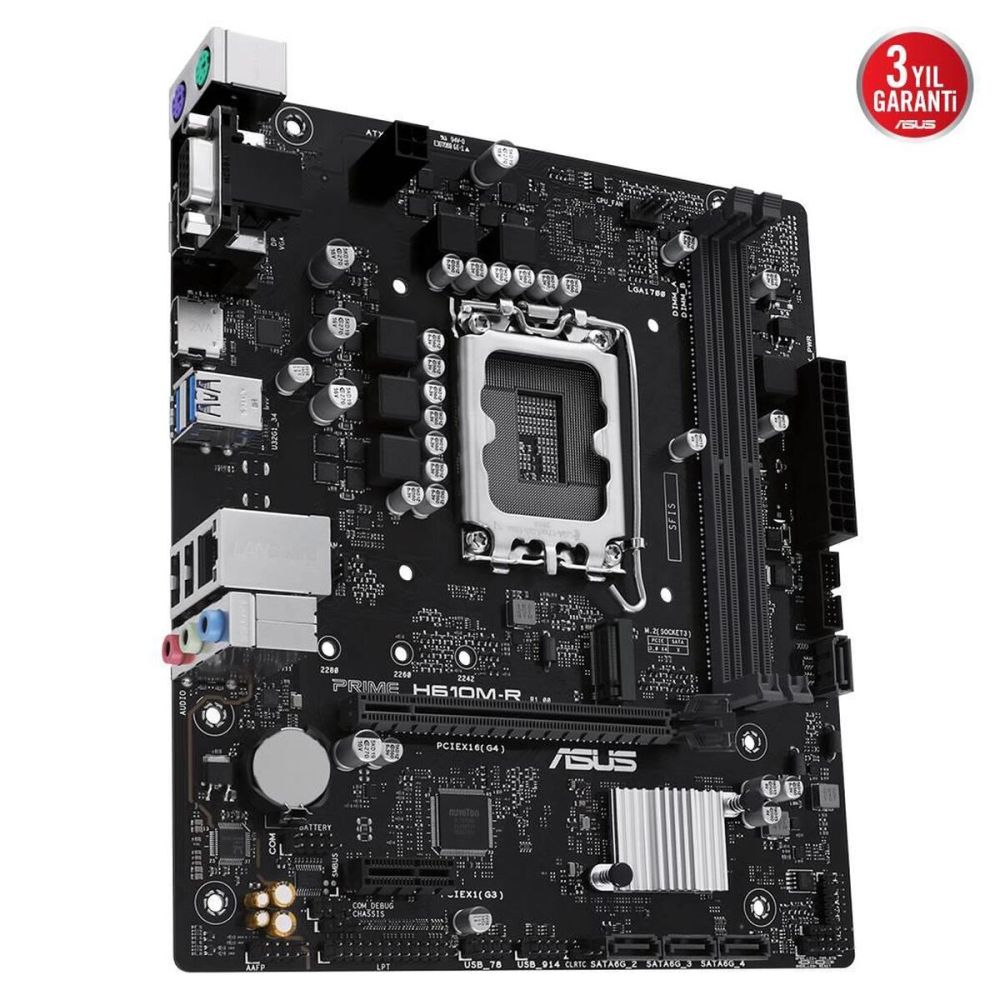 ASUS PRIME H610M-R-SI, 2xDDR5, M.2, D-SUB, DP, HDMI, 12-13.14.Nesil, L