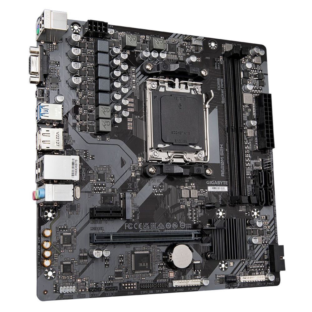 GIGABYTE A620M-S2H, rev.1.2, 6400MHz, 2xDDR5, 1x M.2, D-SUB, HDMI, DP,