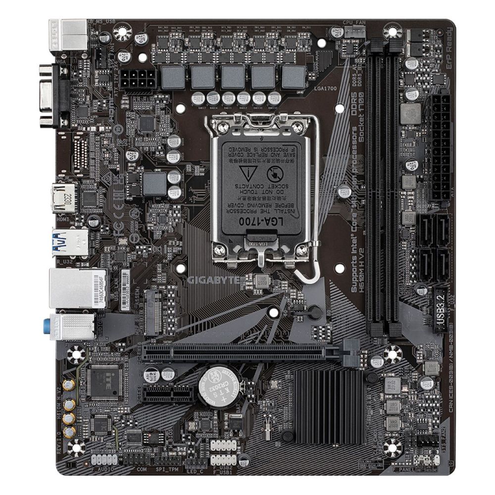 GIGABYTE H610M H V2, rev.1.0, 2xDDR5, M.2, D-SUB, HDMI, 12-13.14.Nesil