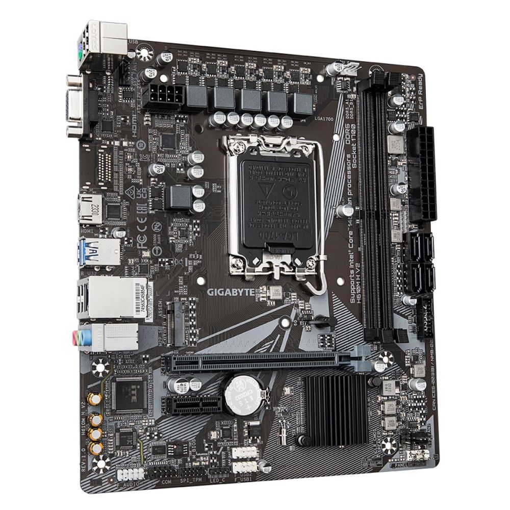 GIGABYTE H610M H V2, rev.1.0, 2xDDR5, M.2, D-SUB, HDMI, 12-13.14.Nesil