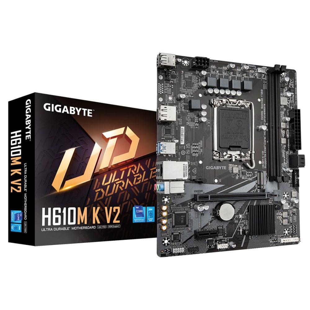 GIGABYTE H610M K V2, rev.1.0, 2xDDR5, M.2, DP, HDMI, 12-13.Nesil, LGA1