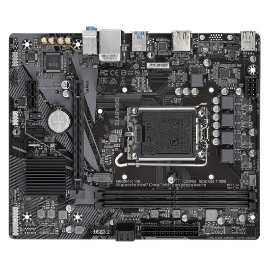 GIGABYTE H610M K V2, rev.1.0, 2xDDR5, M.2, DP, HDMI, 12-13.Nesil, LGA1
