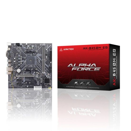ARKTEK ALPHA FORCE, AK-B450M EG, 2xDDR4, M.2, D-SUB, DVI, HDMI, AM4 So