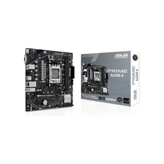 ASUS AMD A620M-K DDR5 6400 (OC) VGA HDMI M.2 PCIe 16X v4.0 AM5 USB 3.2