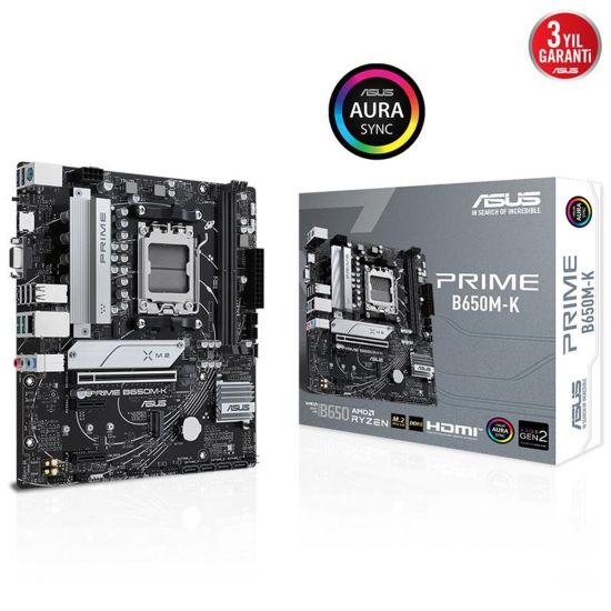 ASUS PRIME B650M-K DDR5 6400MHZ 1XVGA 1XHDMI 2XM.2 USB 3.2 MATX AM5 (A