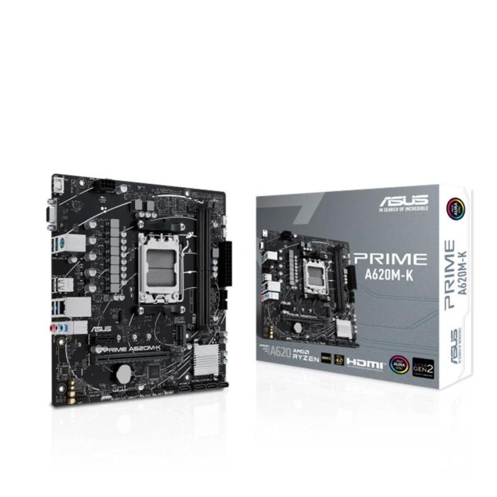 ASUS PRIME A620M-K DDR5 6400MHZ 1XVGA 1XHDMI 1XM.2 USB 3.2 MATX AM5 (A