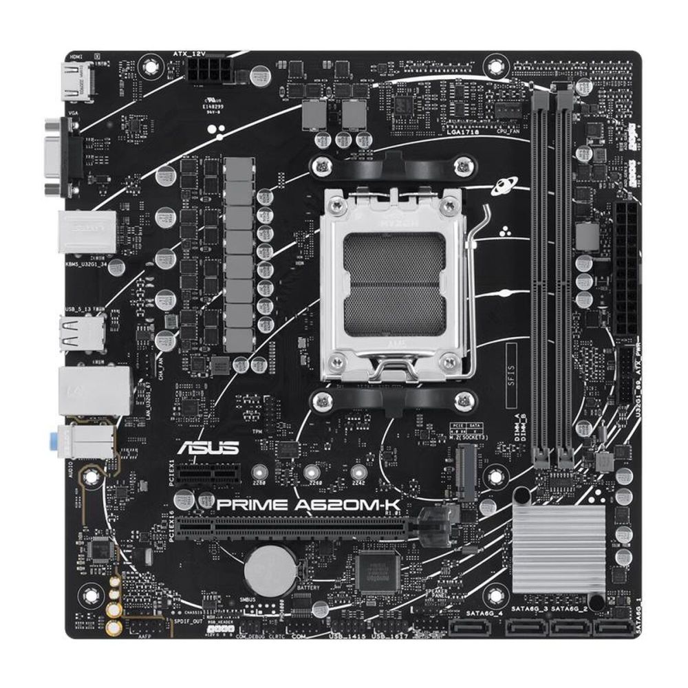 ASUS PRIME A620M-K DDR5 6400MHZ 1XVGA 1XHDMI 1XM.2 USB 3.2 MATX AM5 (A