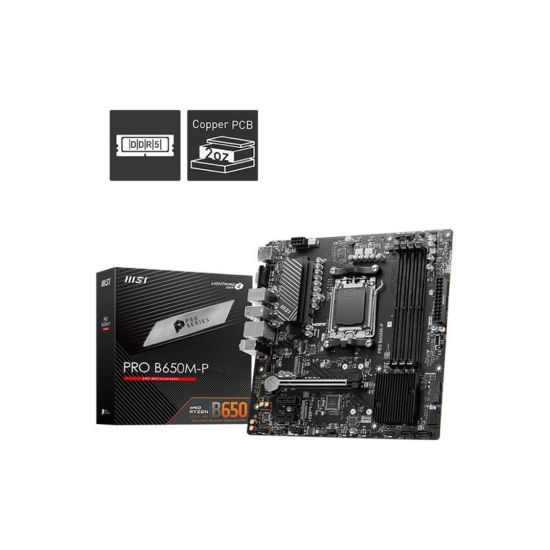 MSI PRO B650M-P DDR5 7200MHZ 1XVGA 1XHDMI 1XDP 2XM.2 USB 3.2 MATX AM5 