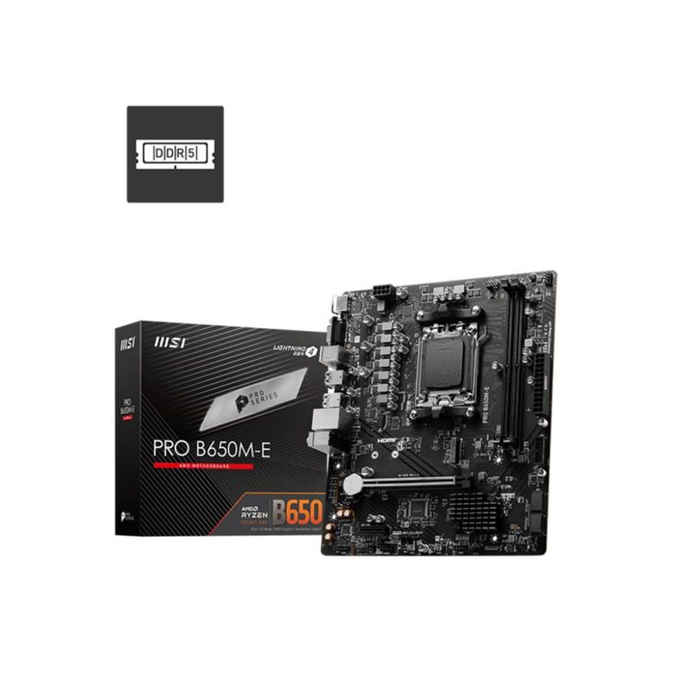 MSI PRO B650M-E DDR5 6800MHZ 1XVGA 1XHDMI 1XM.2 USB 3.2 MATX AM5(AMD A