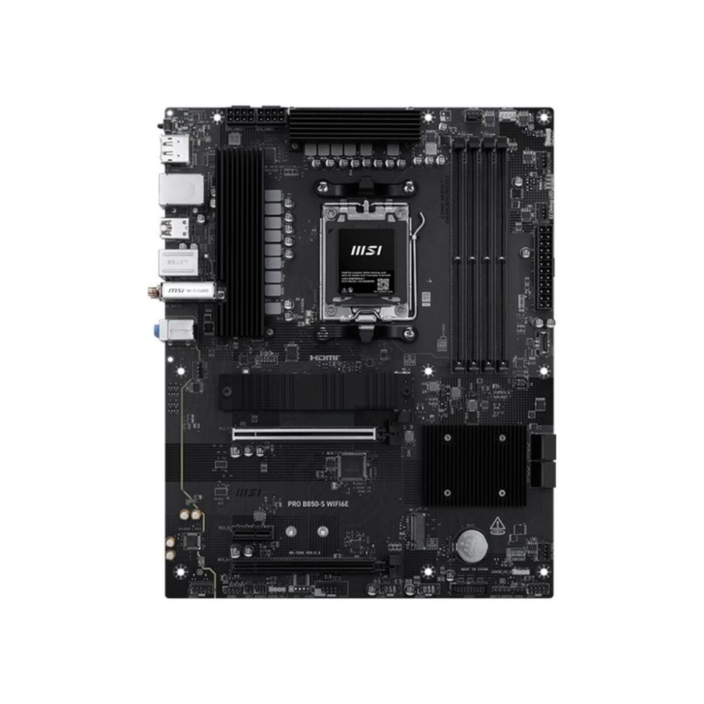 MSI PRO B850-S WIFI6E DDR5 8200MT/S 1XHDMI 1XDP 2XM.2 AM5 ATX (AMD AM5