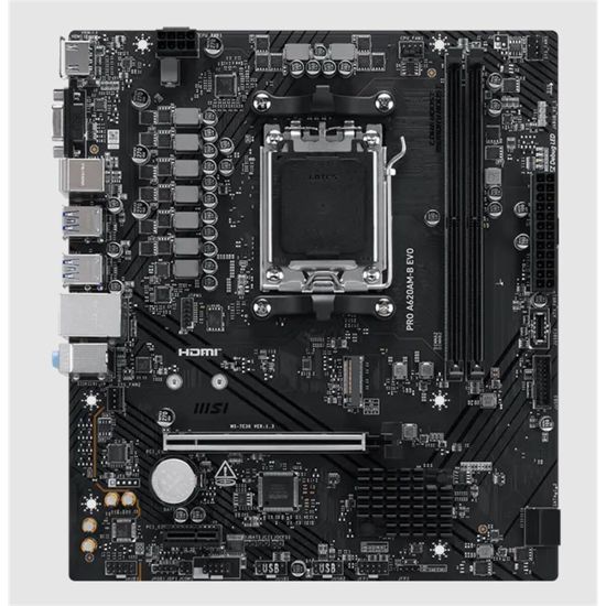 MSI PRO A620AM-B EVO DDR5 6800MT/S 1XHDMI 1XVGA 1XM.2 USB MATX AM5 (AM
