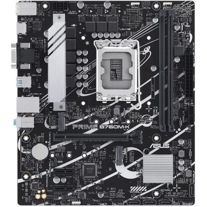 ASUS INTEL PRIME B760M-K D5 DDR5 8000(OC) VGA HDMI 2.5Gbit LAN M.2 16x