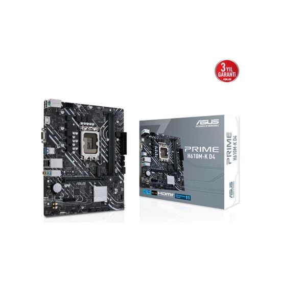 ASUS INTEL PRIME H610M-K D4 ARGB DDR4 3200 HDMI GLAN M.2 1700P (12-13-