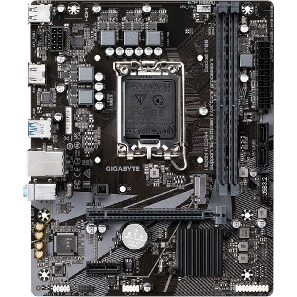 GIGABYTE H610M-K V2 DDR5 5600 HDMI / DP M.2 16X (PCIe 4.0) 1700P (12-1