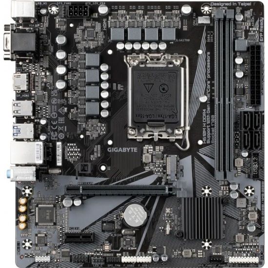 GIGABYTE H610M H V2 DDR5 5600 (OC) VGA HDMI M.2 1700P USB 3.2 Gen1 (12
