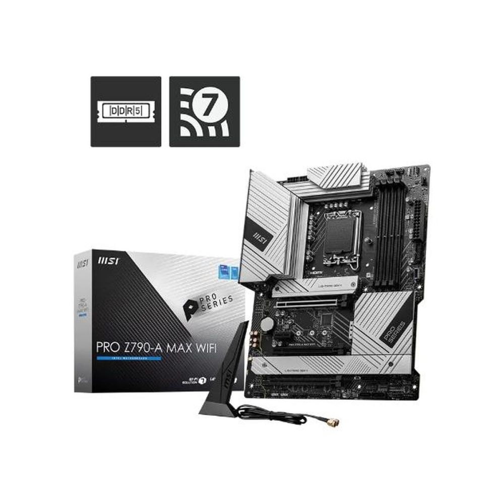 MSI INTEL PRO Z790-A MAX WIFI DDR5 7800(OC) HDMI / DP M.2 Wifi-6E 1700