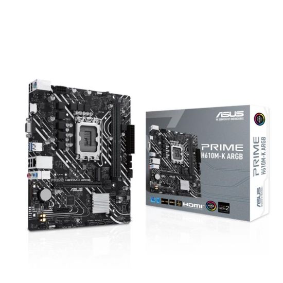 ASUS PRIME H610M-K ARGB DDR5 5600MHZ 1XVGA 1XHDMI 1XM.2 USB 3.2 MATX 1