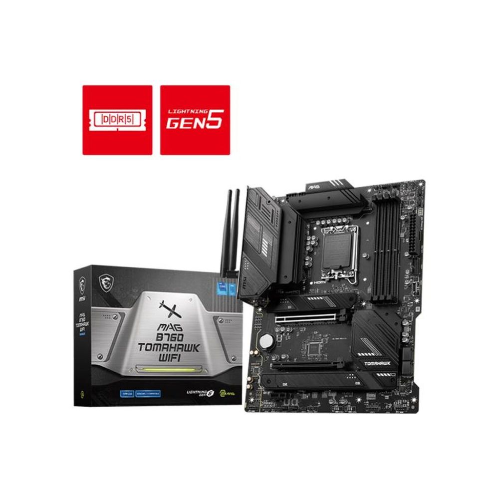 MSI MAG B760 TOMAHAWK WIFI DDR5 5400MHZ 1XHDMI 1XDP 3XM.2 USB 3.2 ATX 