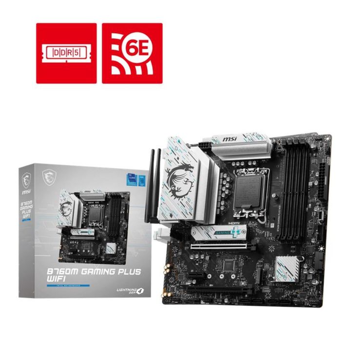 MSI B760M GAMING PLUS WIFI DDR5 6800MHZ 2XHDMI 2XDP 2XM.2 USB 3.2 MATX