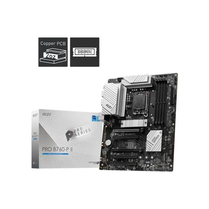 MSI PRO B760-P II DDR5 7200MHZ 1XHDMI 1XDP 2XM.2 USB 3.2 ATX 1700P (12