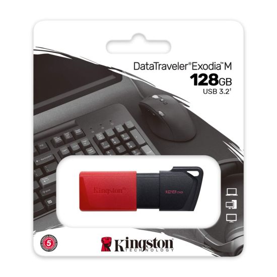 KINGSTON DTXM/128GB USB 3.2 Data Traveler Exodia M Flash Disk (Siyah-K
