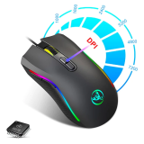 HXSJ A869 7200DPI Ayarlanabilir RGB Işık Gaming Oyuncu Mouse